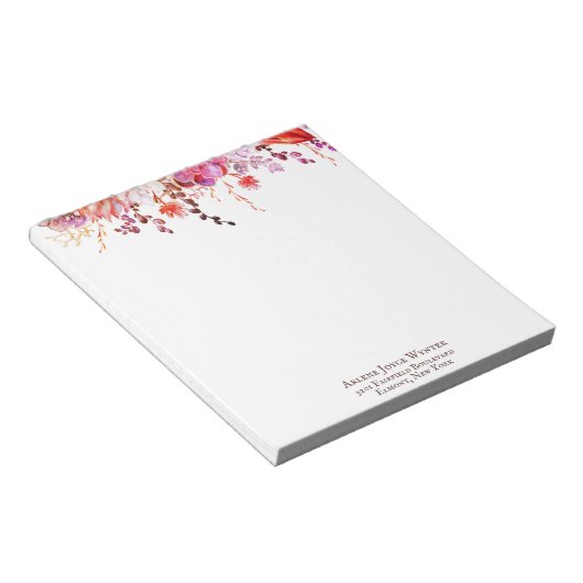 Bloc-note Beau arrangement rouge et violet (Incliné)