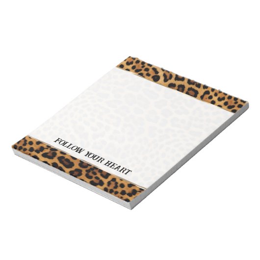 Bloc-note Beau Empreinte de léopard d'or Brown (Tourné)