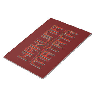 Bloc-note Beau Extraordinaire Embossé Rouge Hakuna Matata Te