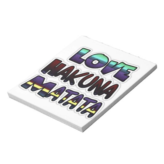 Bloc-note Beau Hakuna Matata Art Print (Tourné)