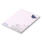 Bloc-note Beau Morpho Bleu personnalisé papillon Lilac (Tourné)