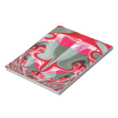 Bloc-note Beau motif géométrique gris cendré rouge ART (Tourné)