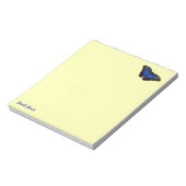 Bloc-note Beau papillon bleu Morpho personnalisé (Tourné)