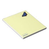 Bloc-note Beau papillon bleu Morpho personnalisé (Incliné)