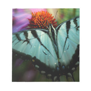 Bloc-note Beau papillon Turquoise Swallowtail
