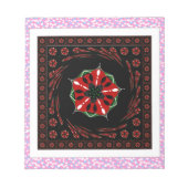 Bloc-note Beau rose Bleu Blanc Coeurs d'amour Design (Devant)