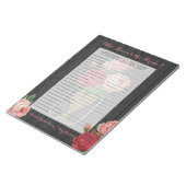 Bloc-note Beau Rose Mason Jar Fête des mariées Jeu 2 (Incliné)