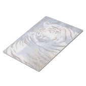 Bloc-note Beau tigre blanc aux yeux bleu cristal (Incliné)