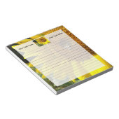 Bloc-note Beauté de miel sur tournesol jaune (Incliné)