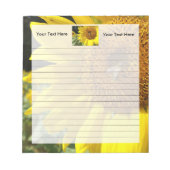 Bloc-note Beauté de miel sur tournesol jaune (Devant)