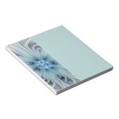 Bloc-note Beauté florale Abstrait Moderne Fleur Pastel Bleu (Incliné)