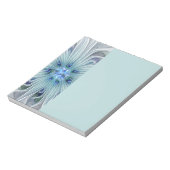 Bloc-note Beauté florale Abstrait Moderne Fleur Pastel Bleu (Tourné)