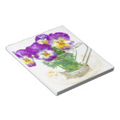 Bloc-note beautiful pansy flowers isolated in a cup (Incliné)