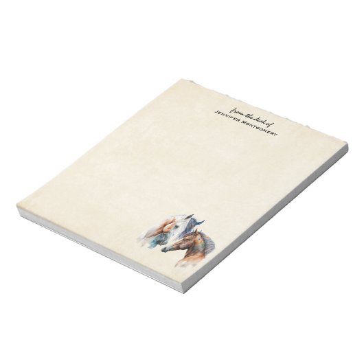 Bloc-note Beaux Chevaux Style Boho Occidental (Tourné)