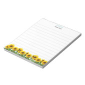 Bloc-note Beaux Tournesols Cahier ligné (Tourné)
