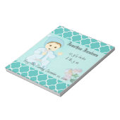 Bloc-note Bébé bébé garçon en bleu avec fleurs (Tourné)