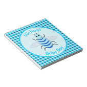 Bloc-note Bébé Bleu mignon Bee Bee Personnalisé (Incliné)