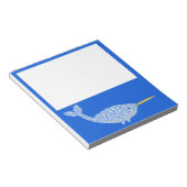 Bloc-note Bébé bleu mignon garçon Narwhal (Incliné)