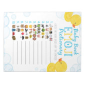 Bloc-note Bébé Canard en caoutchouc Emoji Baby Book Baby sho (Devant)