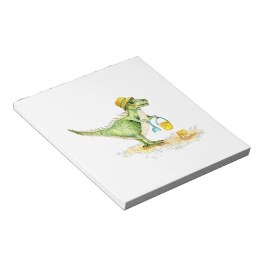 Bloc-note Bébé Dinosaure T-Rex sur la plage (Incliné)