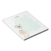 Bloc-note Bébé doux et ballon d'ours (Incliné)