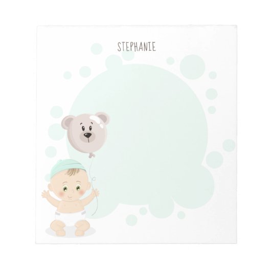 Bloc-note Bébé doux et ballon d'ours (Devant)
