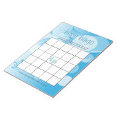 Bloc-note Bébé doux Florid Bokeh bleu | Baby Boy Shower (Incliné)