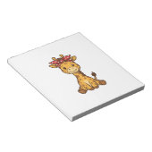 Bloc-note Bébé girafe mignon avec noeud papillon Design vect (Incliné)