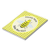 Bloc-note Bébé jaune mignon abeille genre Révéler neutre (Tourné)