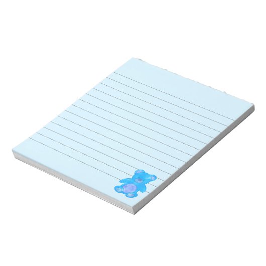 Bloc-note Bébé mignon Ours en bleu personnalisé (Tourné)