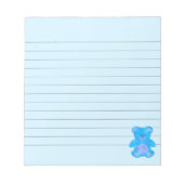 Bloc-note Bébé mignon Ours en bleu personnalisé (Devant)