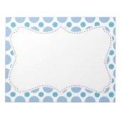 Bloc-note Bébé mignon Pois bleus (Devant)