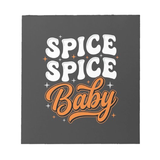 Bloc-note Bébé Spice Spice Halloween Typographie Rétro Desig (Devant)