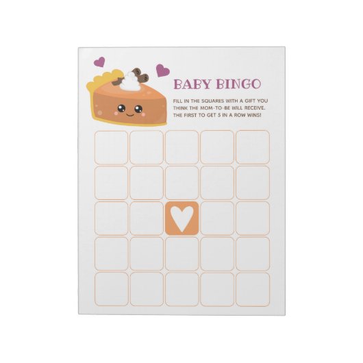 Bloc-note Bébé tombé Bingo au petit chou à la crème (Tourné)