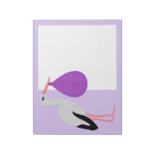 Bloc-note Bécasseau bébé de genre neutre Violet (Tourné)