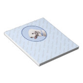 Bloc-note Bedlington Terrier Peinture - Art Chien original (Incliné)