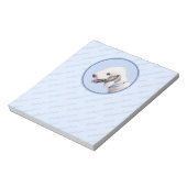Bloc-note Bedlington Terrier Peinture - Art Chien original (Tourné)