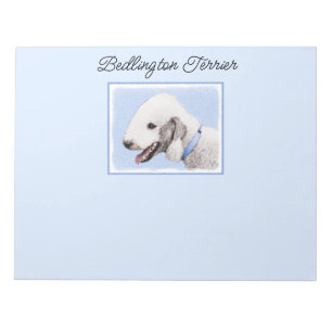 Bloc-note Bedlington Terrier Peinture - Art Chien original