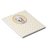 Bloc-note Bedlington Terrier Peinture - Art Chien original (Incliné)