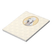 Bloc-note Bedlington Terrier Peinture - Art Chien original (Tourné)