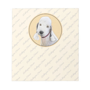 Bloc-note Bedlington Terrier Peinture - Art Chien original