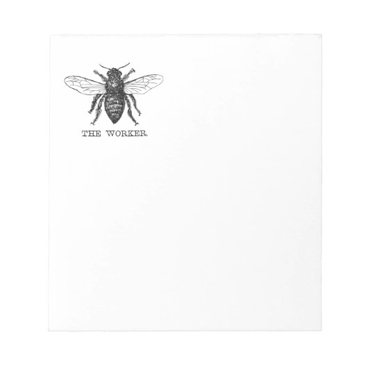 Bloc-note Bee Worker Honey Black Bumblebee (Devant)