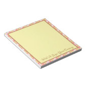 Bloc-note Beige avec rose et jaune doux (Incliné)