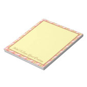 Bloc-note Beige avec rose et jaune doux (Tourné)