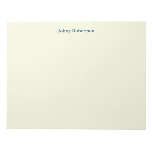 Bloc-note Beige Couleur Plat Élégant Professionnel Moderne (Devant)