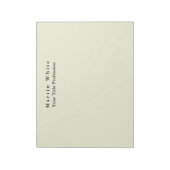 Bloc-note Beige Couleur Plat Élégant Professionnel Moderne (Tourné)
