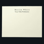 Bloc-note Beige Couleur Plat Élégant Professionnel Moderne<br><div class="desc">Design simple,  moderne,  minimaliste pour les entreprises. Ce modèle peut être customisé pour répondre à tous les métiers professionnels.</div>