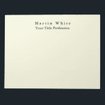 Bloc-note Beige Couleur Plat Élégant Professionnel Moderne<br><div class="desc">Design simple,  moderne,  minimaliste pour les entreprises. Ce modèle peut être customisé pour répondre à tous les métiers professionnels.</div>