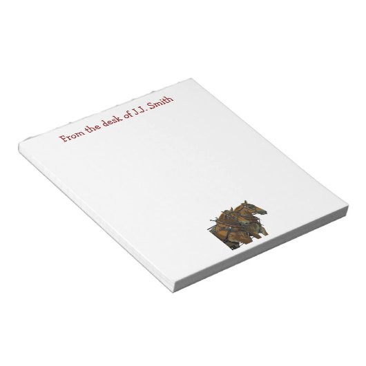 Bloc-note Belgian Draft Horse Team Notepad (Incliné)