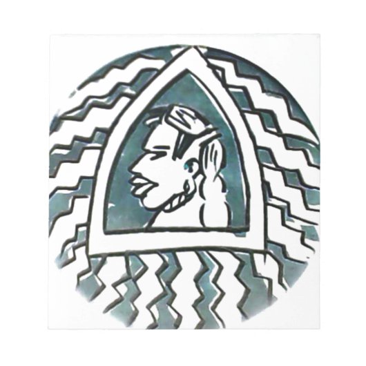 Bloc-note Belle Africaine Bongo Massai Portrait Tribal Art (Devant)